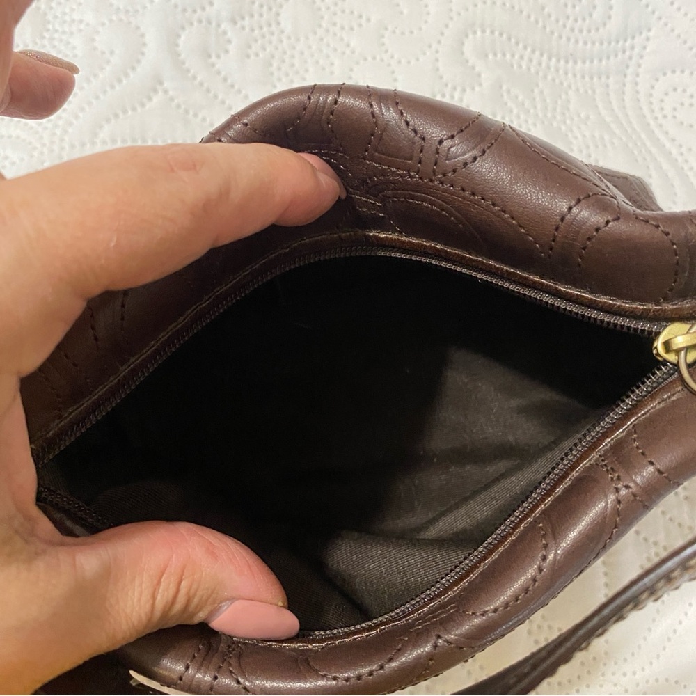 Coach Embroidered Leather Handbag - Picture 12 of 13